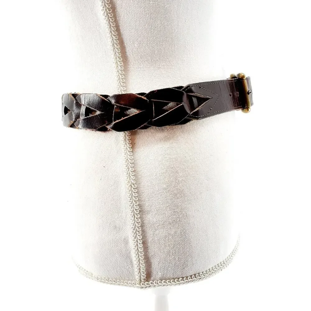 Zele Atlanta Sz S Women's Braided Leather Brown Casual Links